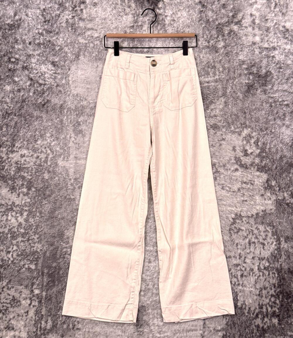 Maeve The Colette Pants 23 Womens Anthropologie Linen Wide Leg Crop